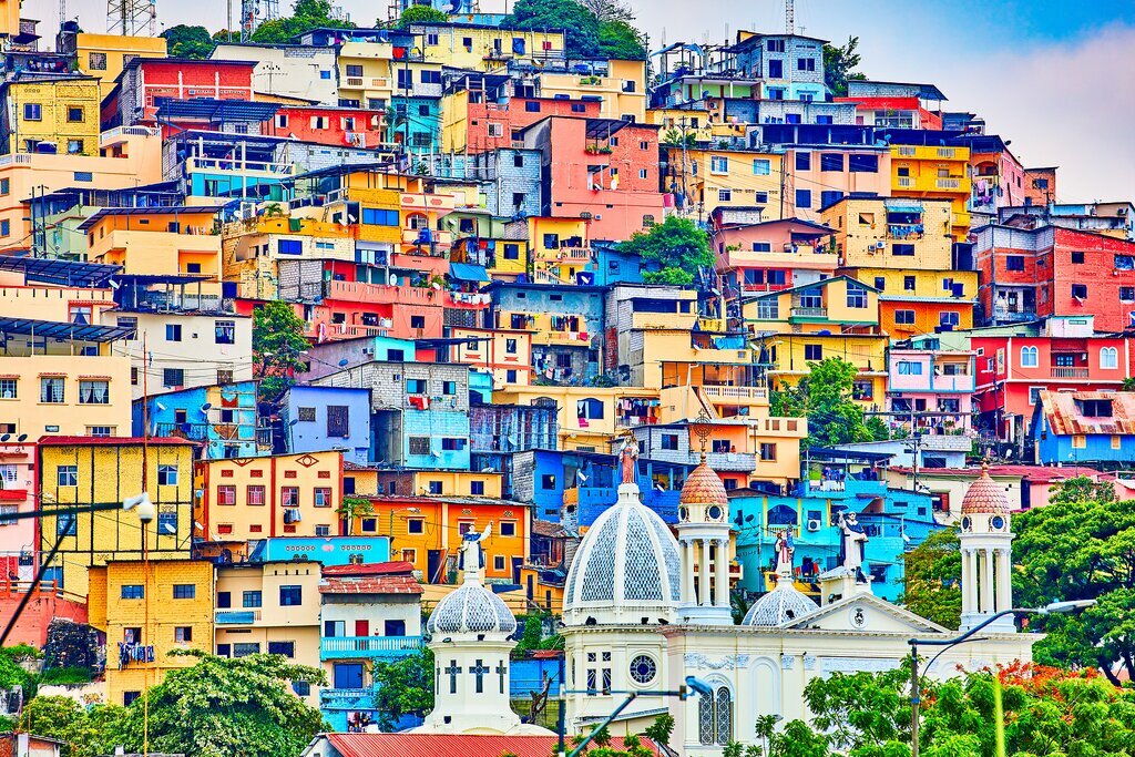 Colorful houses in Guayaquil