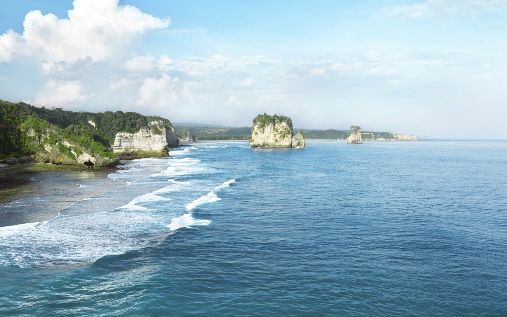 Explore Sumba's rocky beaches