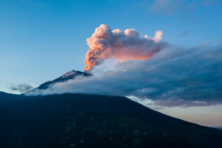 View of Tungurahua Volcano