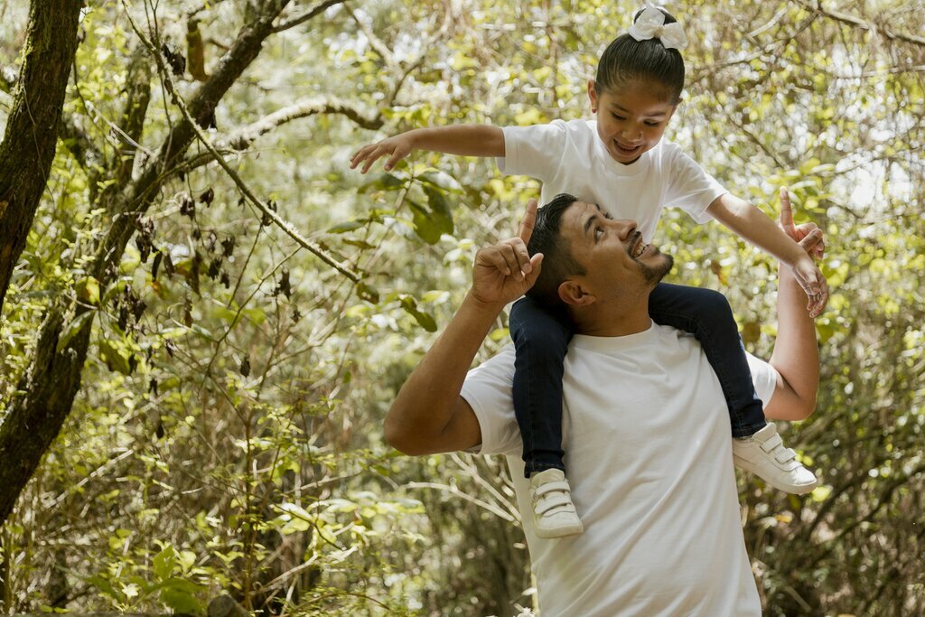 Father and son enjoying their time in Guatemala