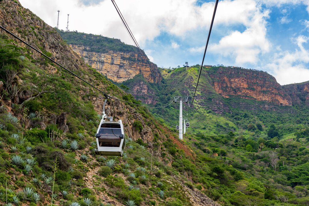 Enjoy spectacular views of Chicamocha Canyone from the air