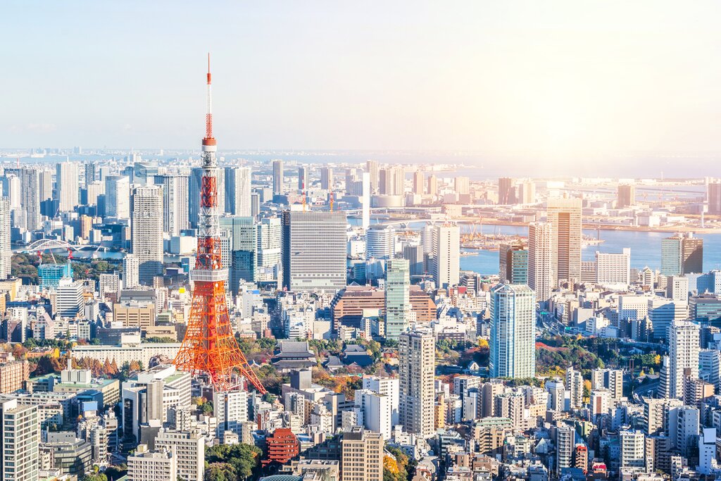 A view of Tokyo tower