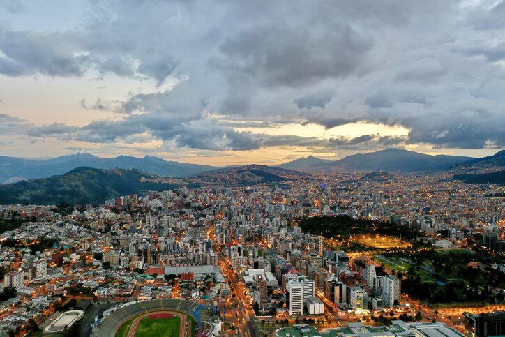 Views over Quito and the Cotopaxi volcano