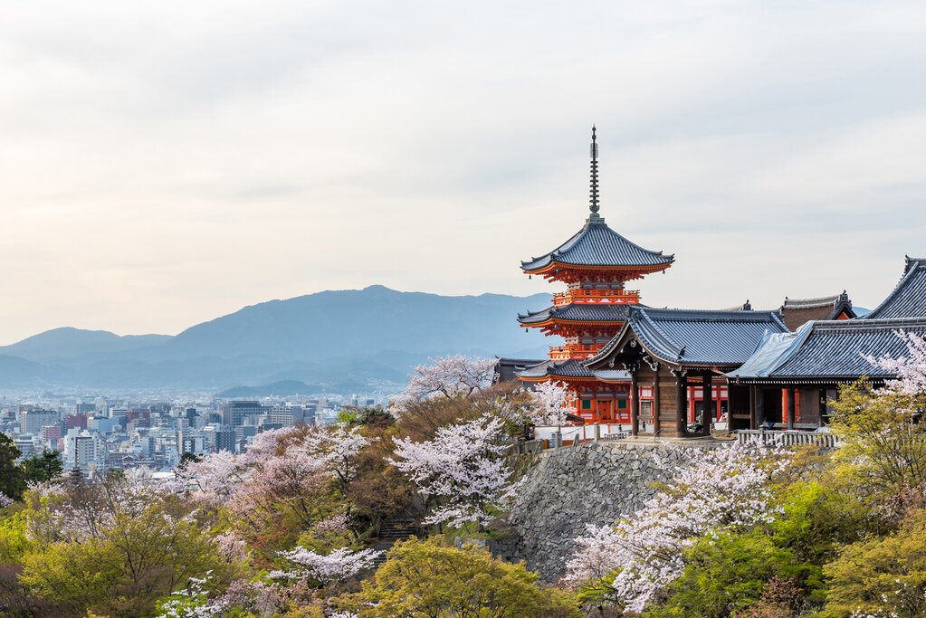 Kiyomizu Temple is a popular landmark in Kyoto