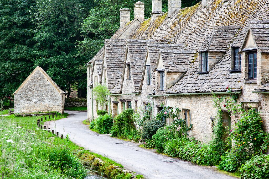 The villages of Bibury in the Cotswolds