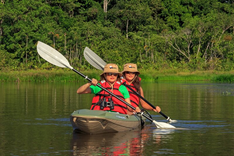 Kayak along Amazon tributaries and lagoons