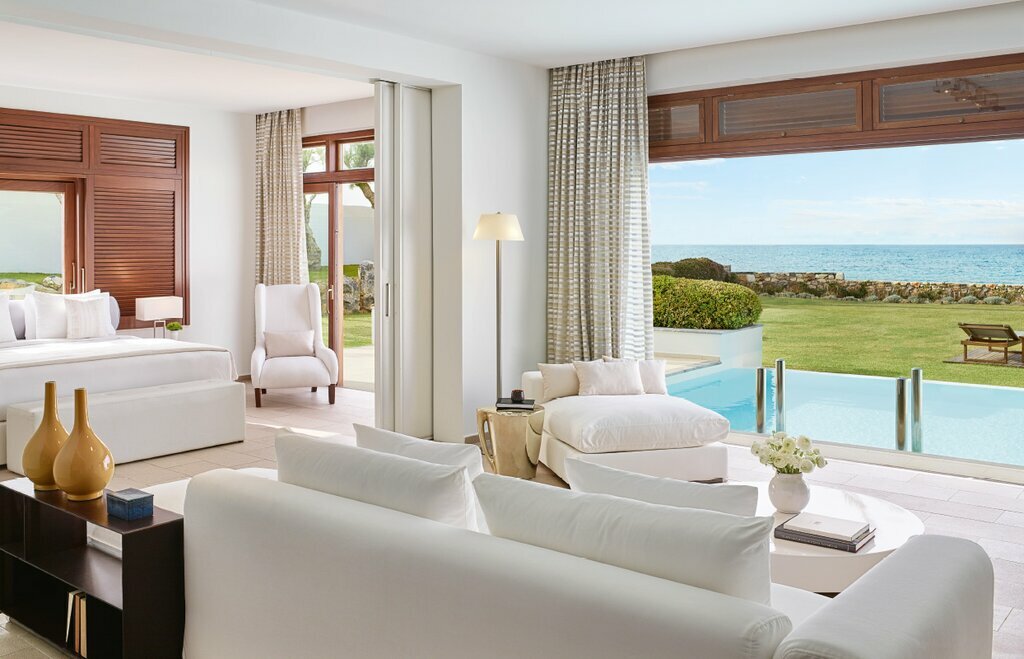Check into your suite at the wonderful Amirandes Hotel