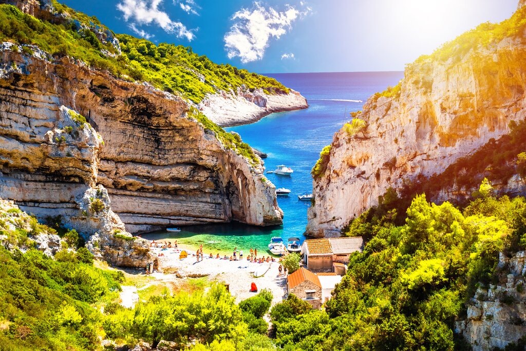 Stunning Stiniva beach