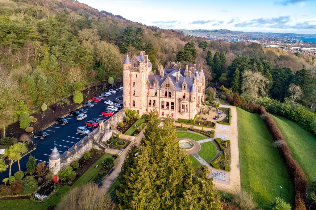Aerial view of Belfast Castle