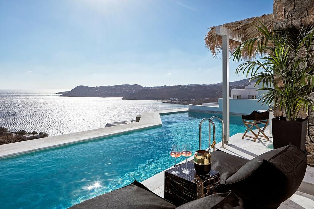 Relax in your own private pool on Mykonos