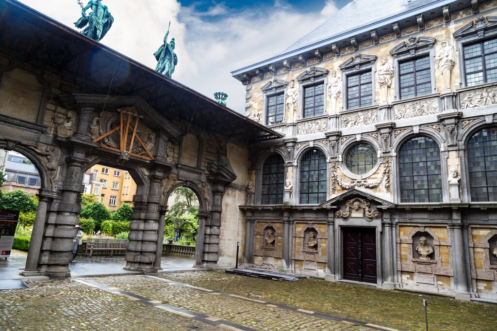 Courtyard at Rubenshuis, home of painter Peter Paul Rubens