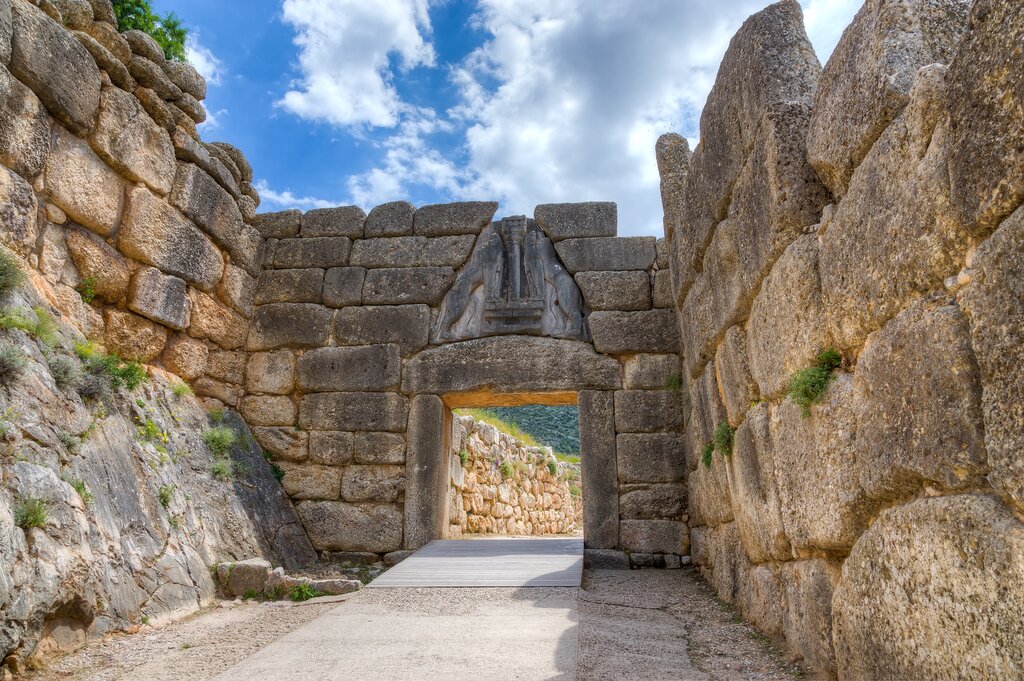 Pass through the Lion Gate and step into Mycenae's ancient ruins