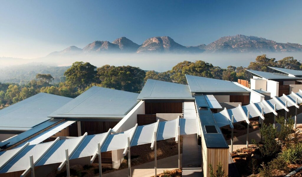 Your luxury retreats include a modern masterpiece in the heart of Freycinet National Park (photo courtesy of Saffire Lodge)