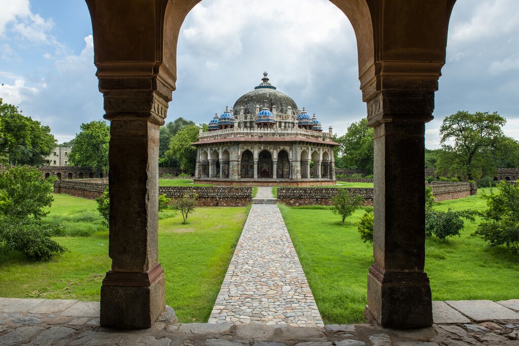 View of Isa Khan's tomb