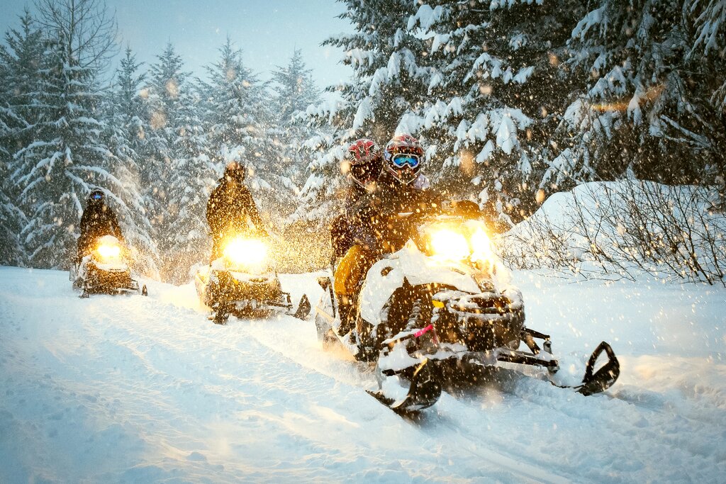 Snowmobile to Santa Claus Village
