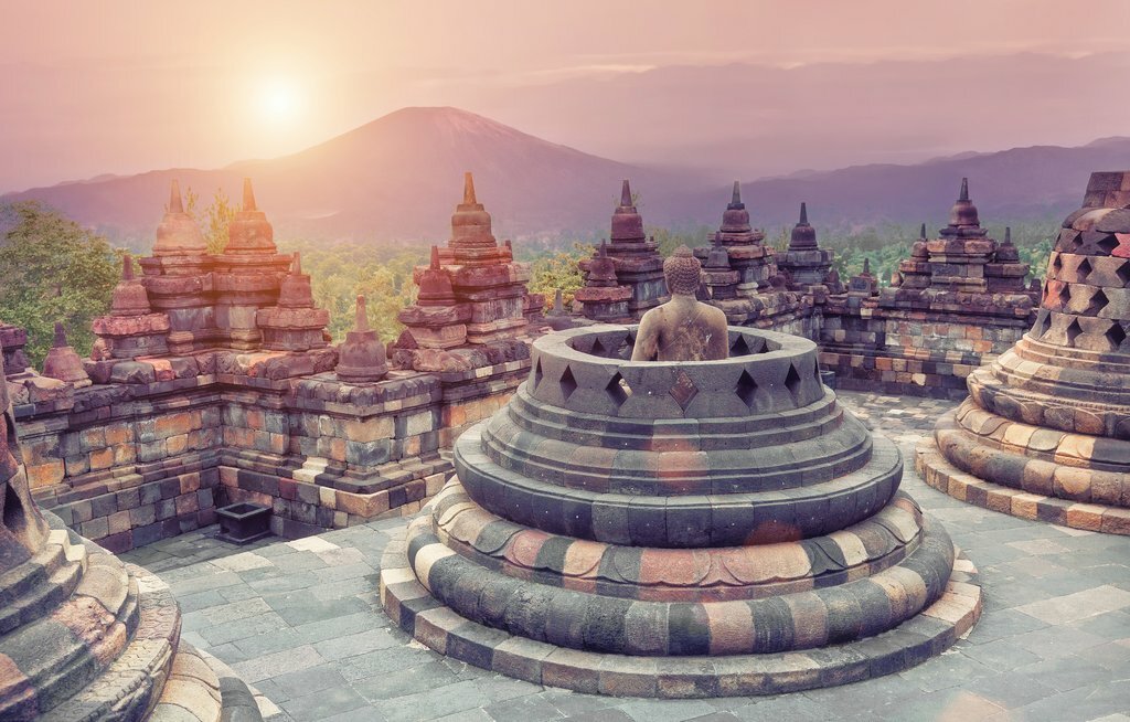Sunrise at Borobudur Temple