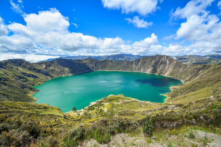The breathtaking Quilotoa Lagoon