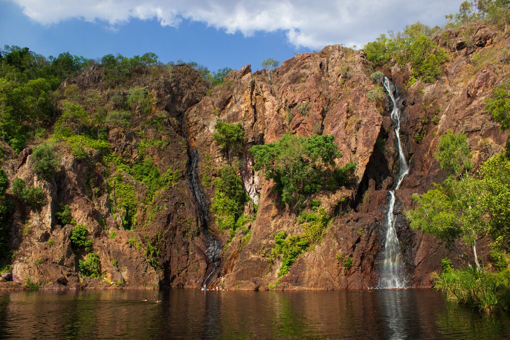 Wangi Falls at sunset in Litchfield National Park near Kakadu, NT, Australia