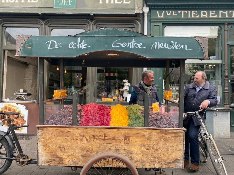 A snack stall in Ghent