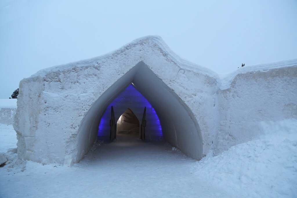 Entrance of the Arctic SnowHotel