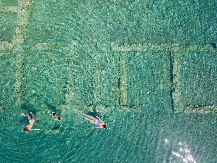 Snorkel and swim among the ancient sunken city of Epidaurus