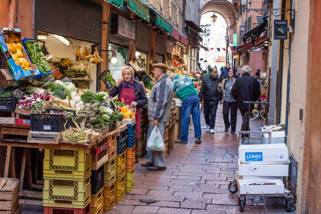Stroll Bologna's famous Quadrilatero