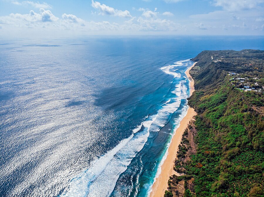 Wild beach on Bali's Bukit Peninsula