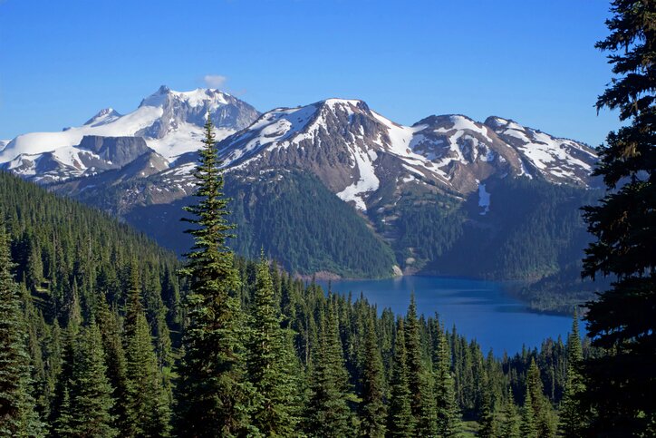 Travel between summits on Whistler's Peak2peak gondola