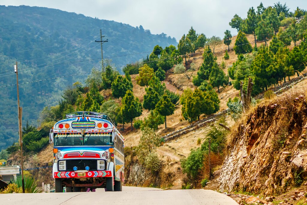 Chicken bus in Guatemala