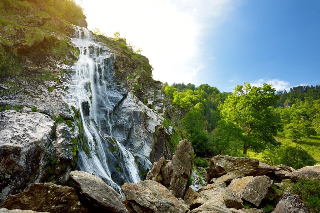 A beautiful waterfall in the Wicklow Mountains
