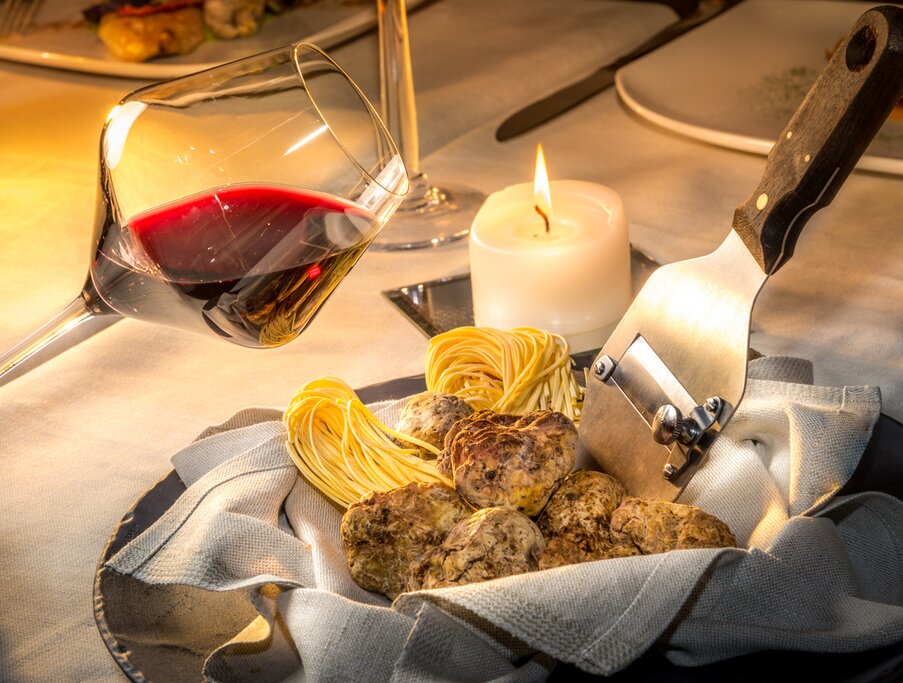 Northern Italy is famous for its excellent red wines and white truffles