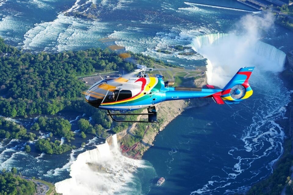 helicopter over Niagara Falls