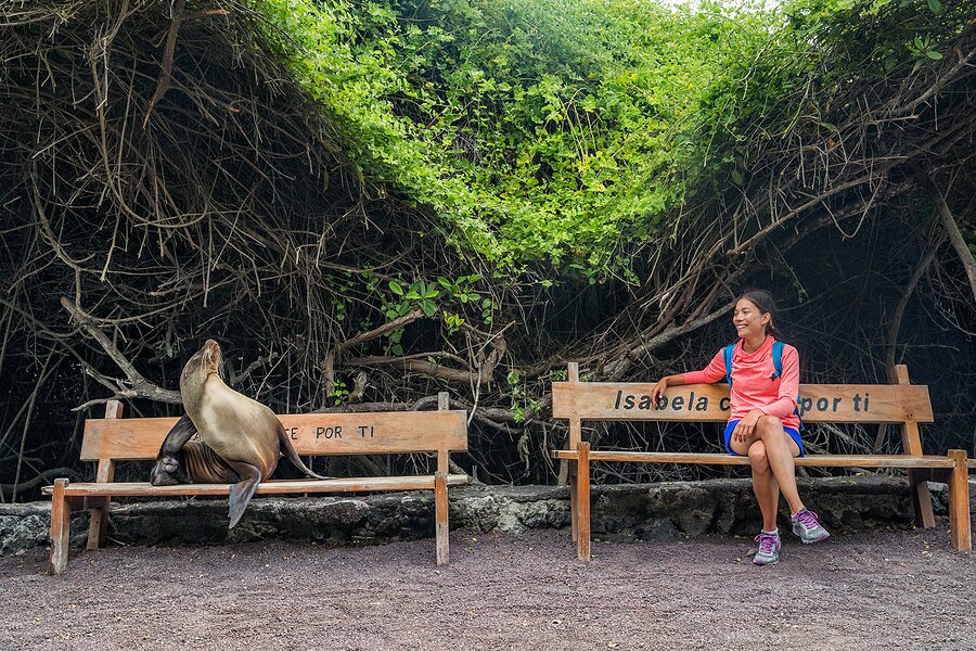 Biking on Isabela Island
