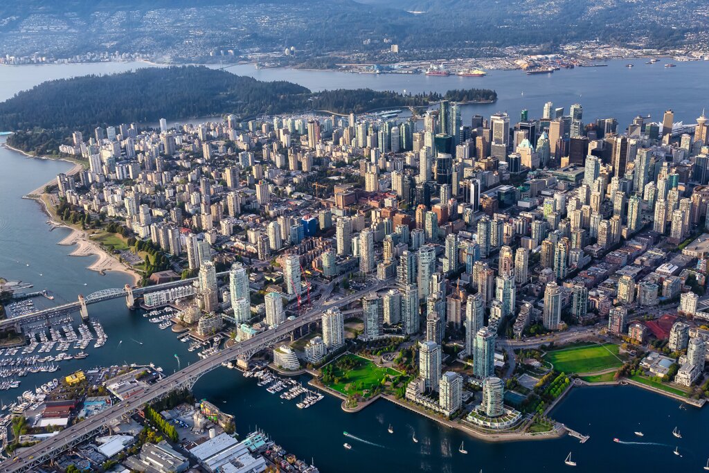 Aerial view of Vancouver