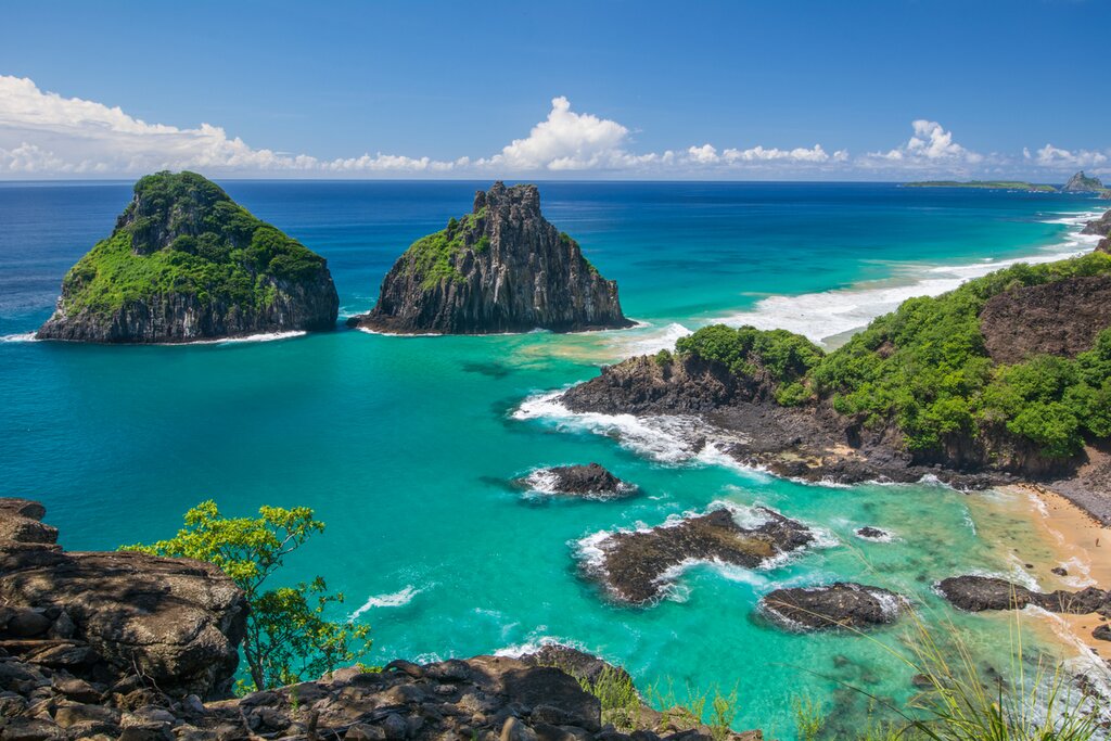 Explore the beaches and rock formations of the Fernando de Noronha archipelago