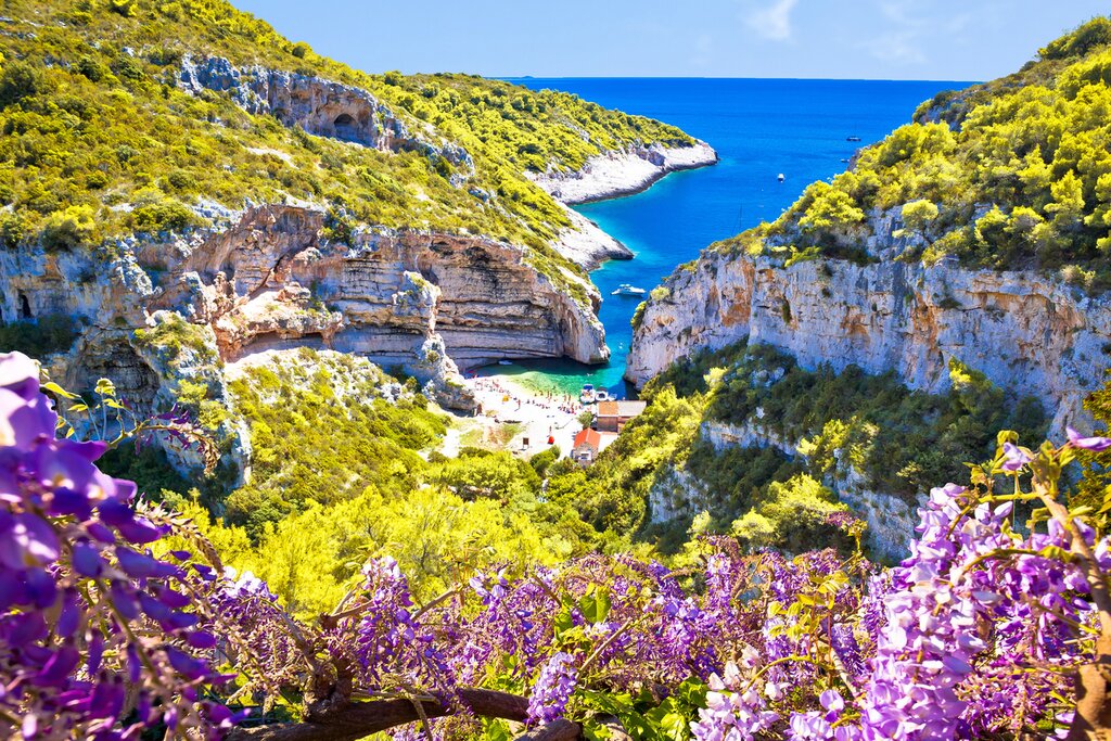 Stunning Stiniva beach