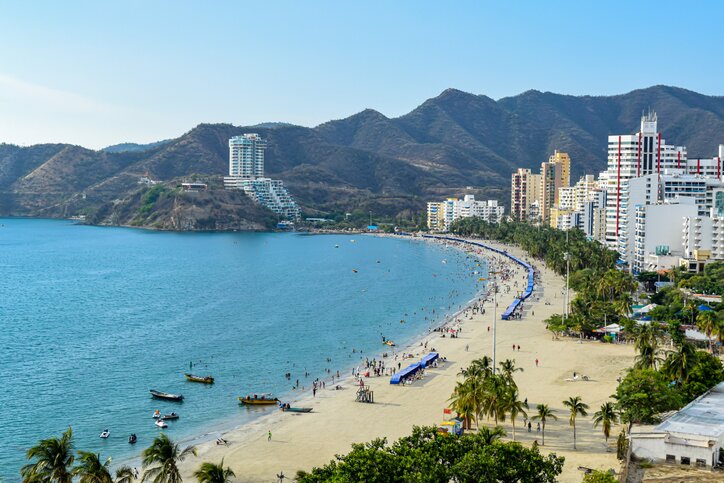 Santa Marta boasts ocean views and traditional colonial architecture