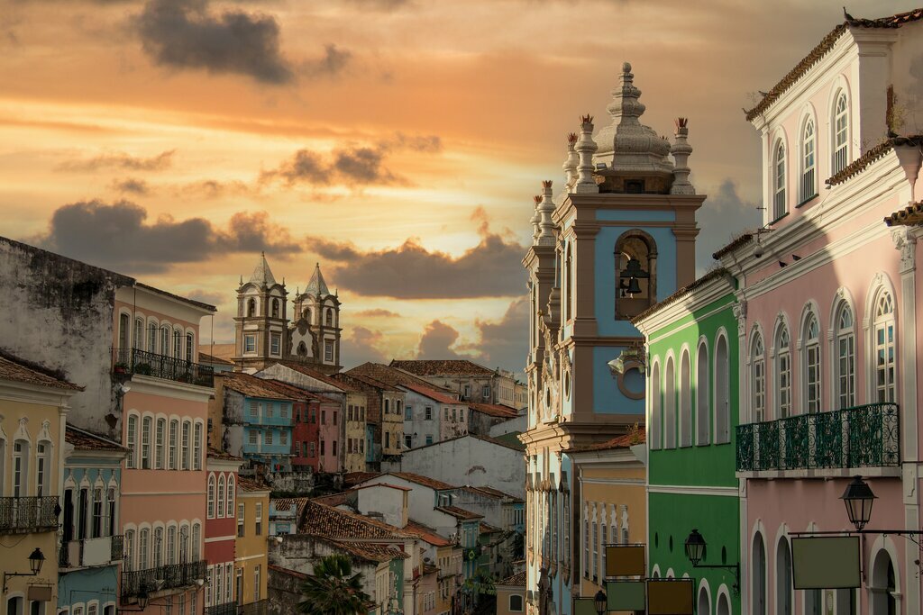 Sunset and sky over Salvador