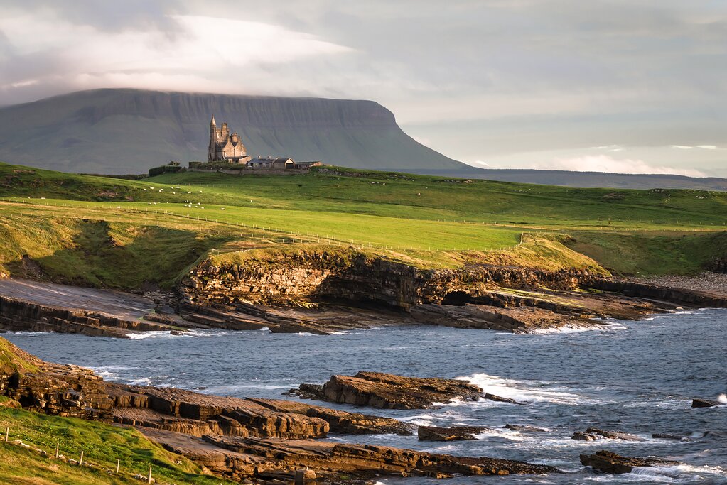 Get up close to Classiebawn Castle on Mullaghmore Beach
