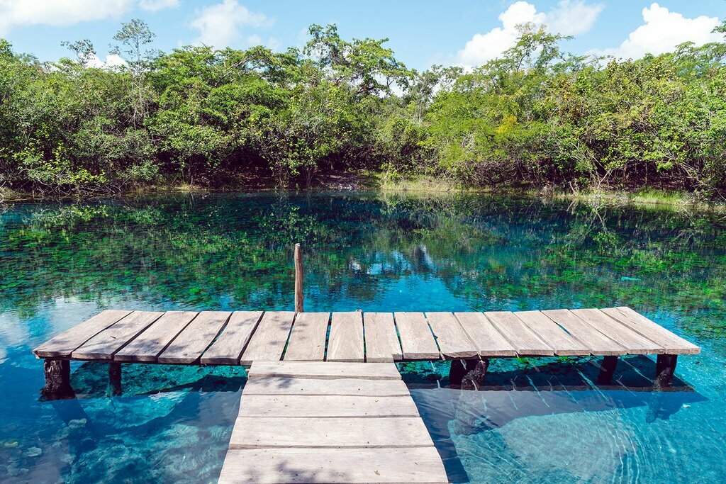 Blue Crater near Flores, Guatemala