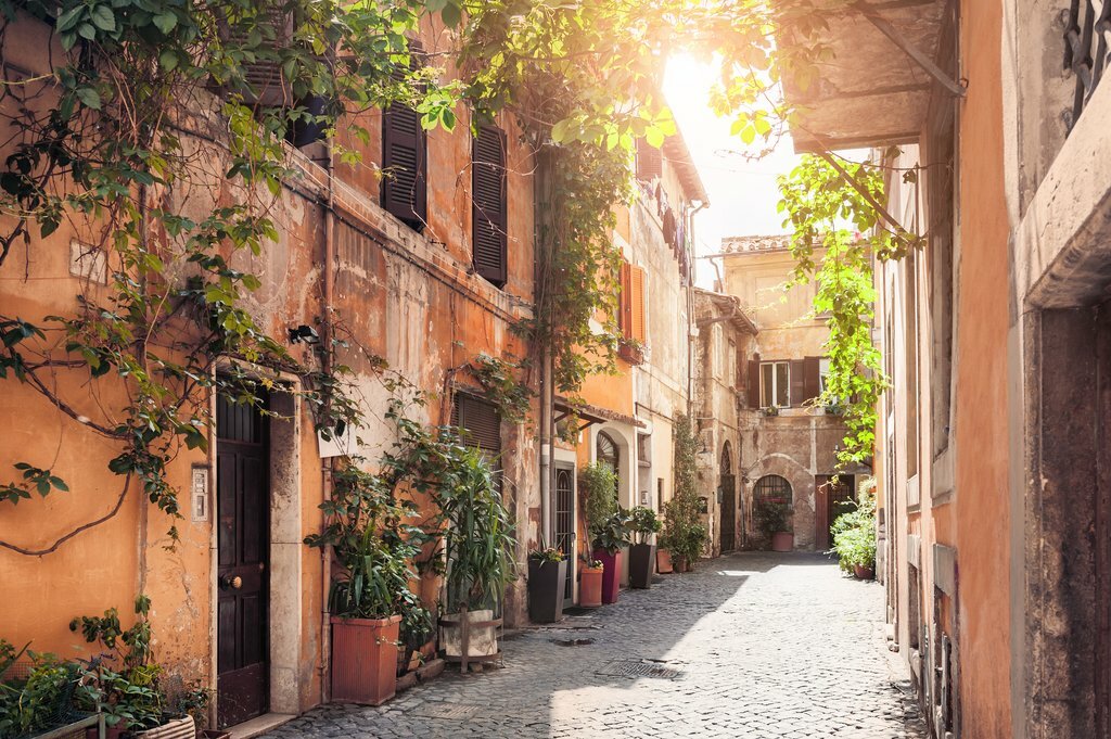 Take one last walk around Rome's cobbled streets before catching your flight
