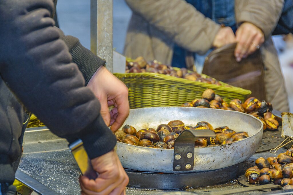 closeup of vendor in Athens