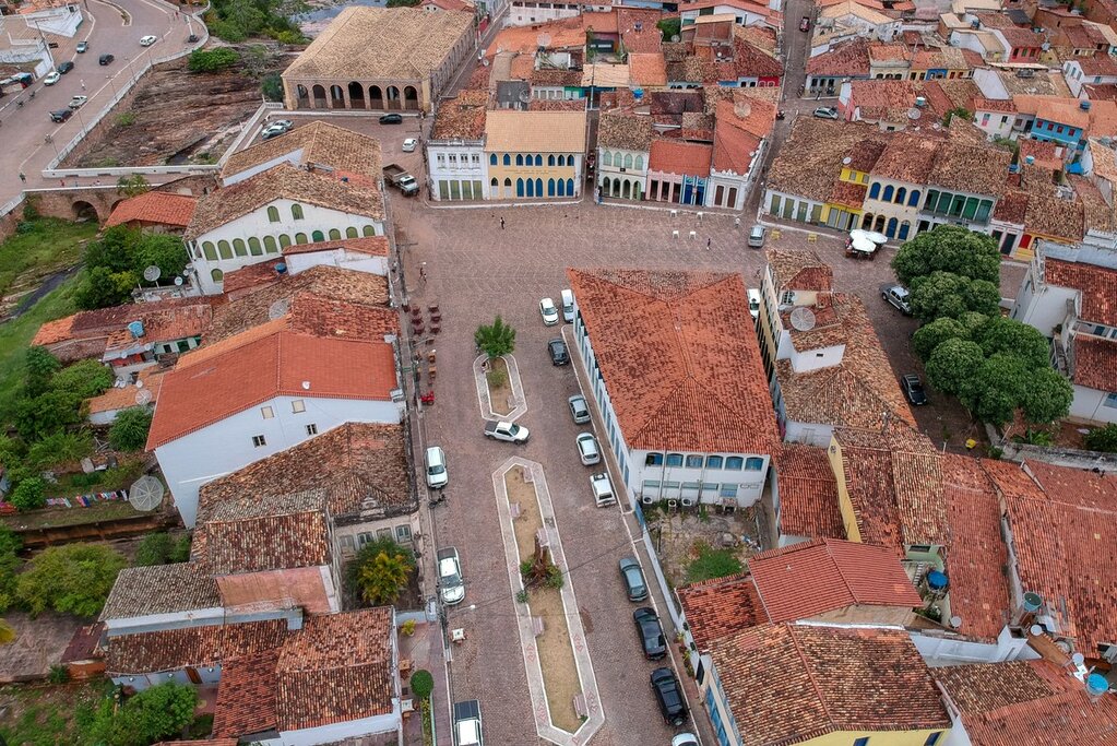 Aerial view of Lençóis