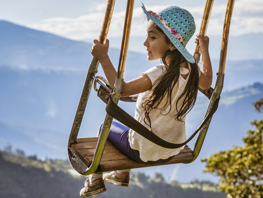 Go for a swing at the "end of the world" in Baños