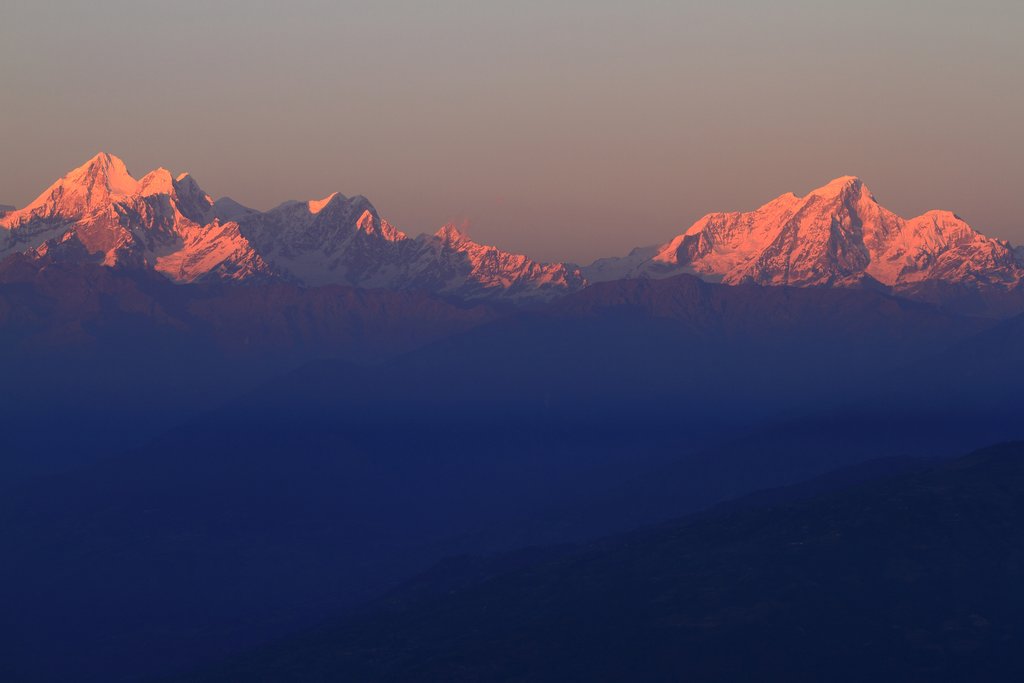 Sunrise of the Himalaya from Nagarkot
