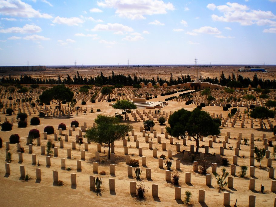 View over the El Alamein War Cemetery, Egypt