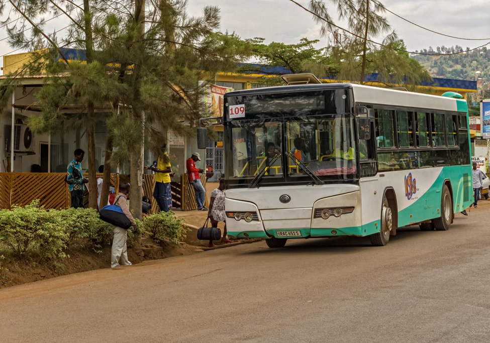 One of the buses of the Royal Express bus company