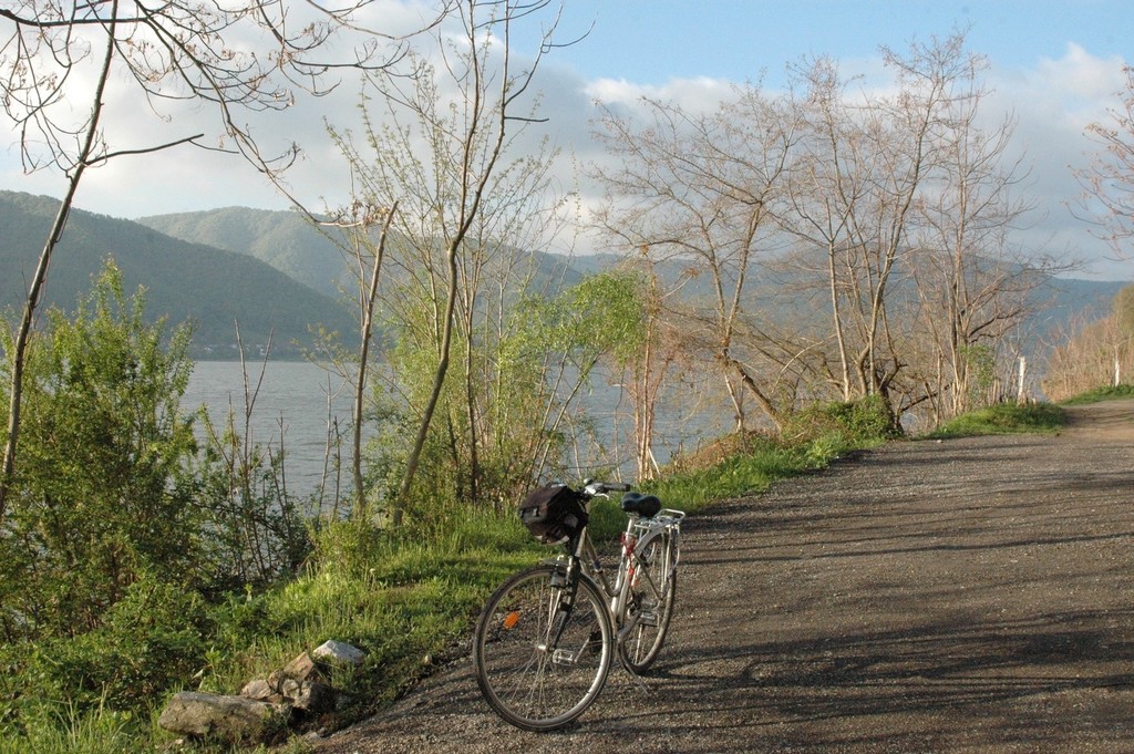 A view of the river from the bike path