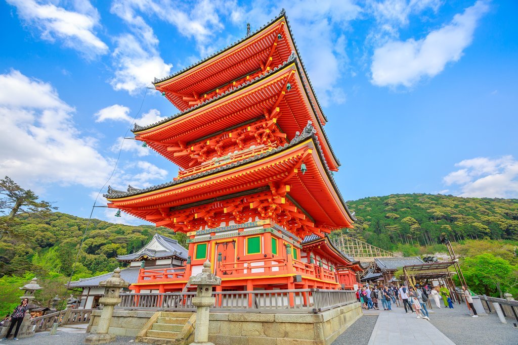 Kiyomizu Temple is a popular landmark in Kyoto