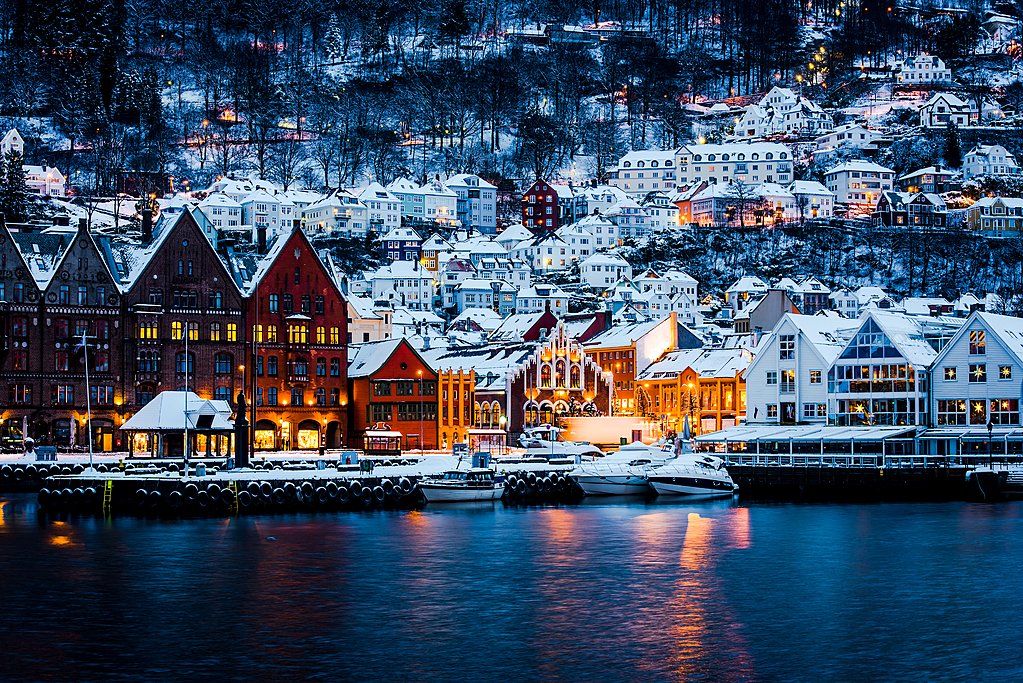 Bergen is arguably even more scenic during winter months
